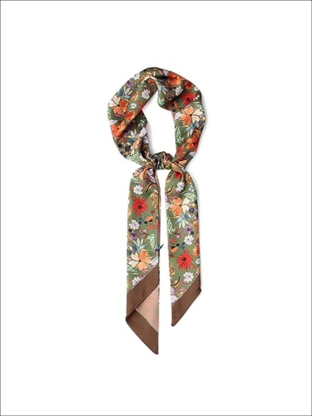Long Silk Like Satin Scarf Hair Head Wrap Handbag Belt Accessory Women